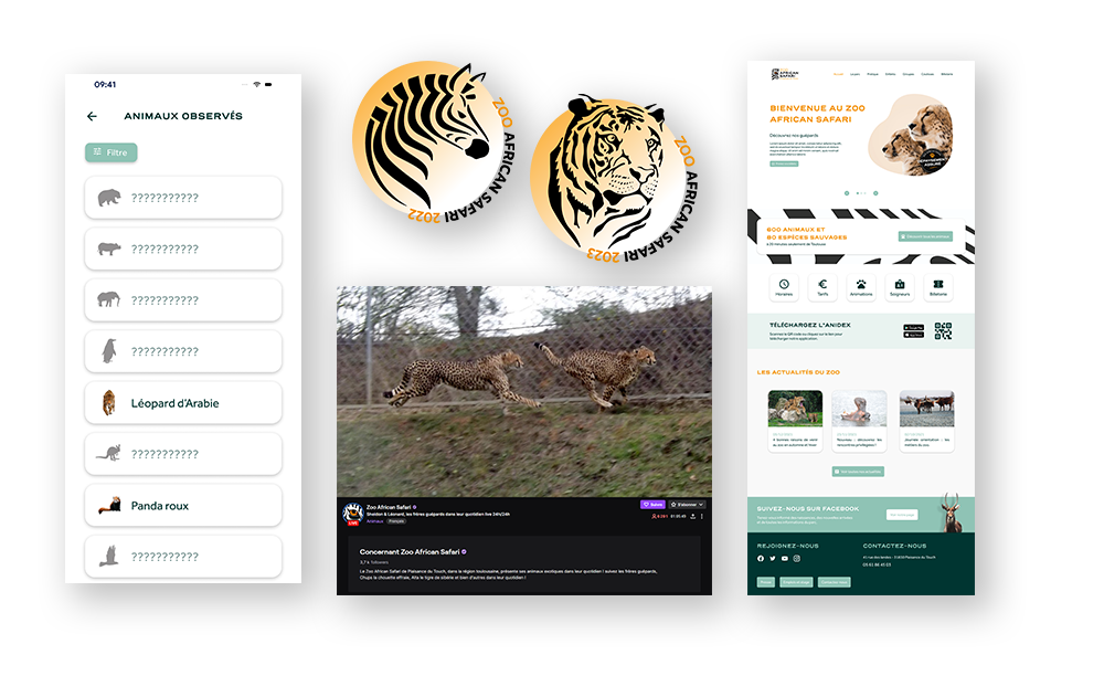 Recentprojects-challenge-Zooafricansafari Réalisations récentes : Recommandations pour le Zoo African Safari, Stickers, Site, App, Twitch
